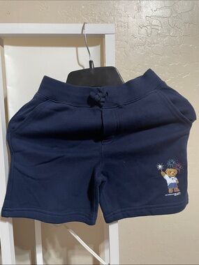 Polo by Ralph Lauren Navy Bear Graphic Kids Shorts